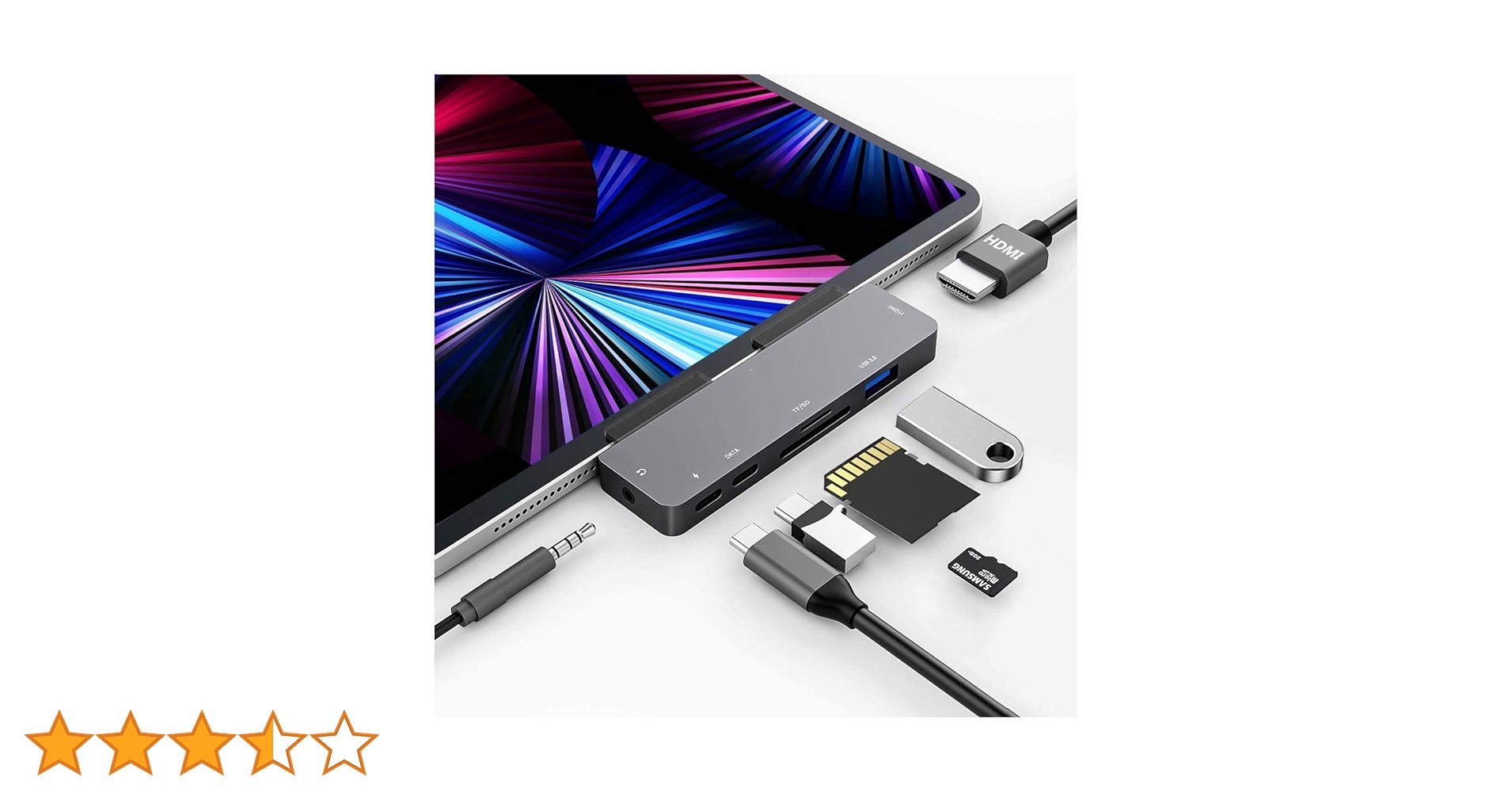 iPad本体 huba HyperDrive iPad 6-in-1 USB-C Hub